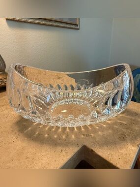 Vintage Gorham Althea Cut Crystal Oval Bowl Discontinued